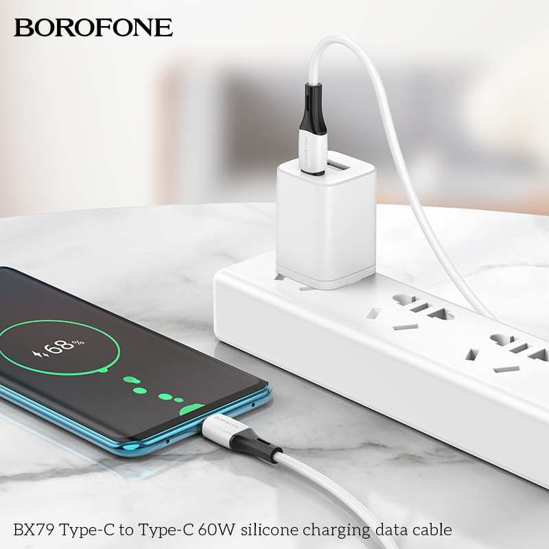 BOROFONE BX79 USB-C to USB-C silicone cable 60W 1m NZ 7